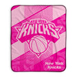 Pixsona New York Knicks Pink Motion Pixel Fleece Blanket