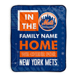 Pixsona New York Mets Cheer Pixel Fleece Blanket | Personalized | Custom