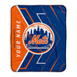 Pixsona New York Mets Glow Pixel Fleece Blanket | Personalized | Custom