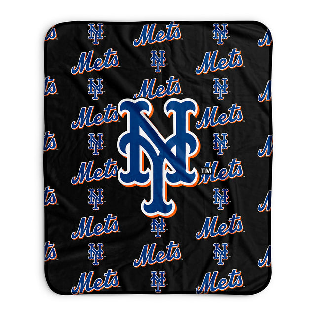 Pixsona New York Mets Repeat Pixel Fleece Blanket