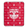 Pixsona New York Red Bulls Repeat Pixel Fleece Blanket