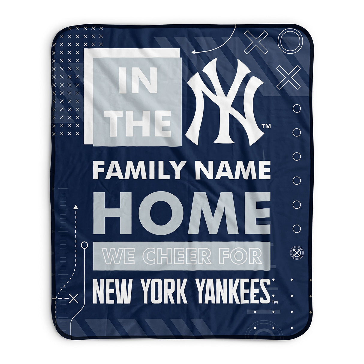 Pixsona New York Yankees Cheer Pixel Fleece Blanket | Personalized | Custom