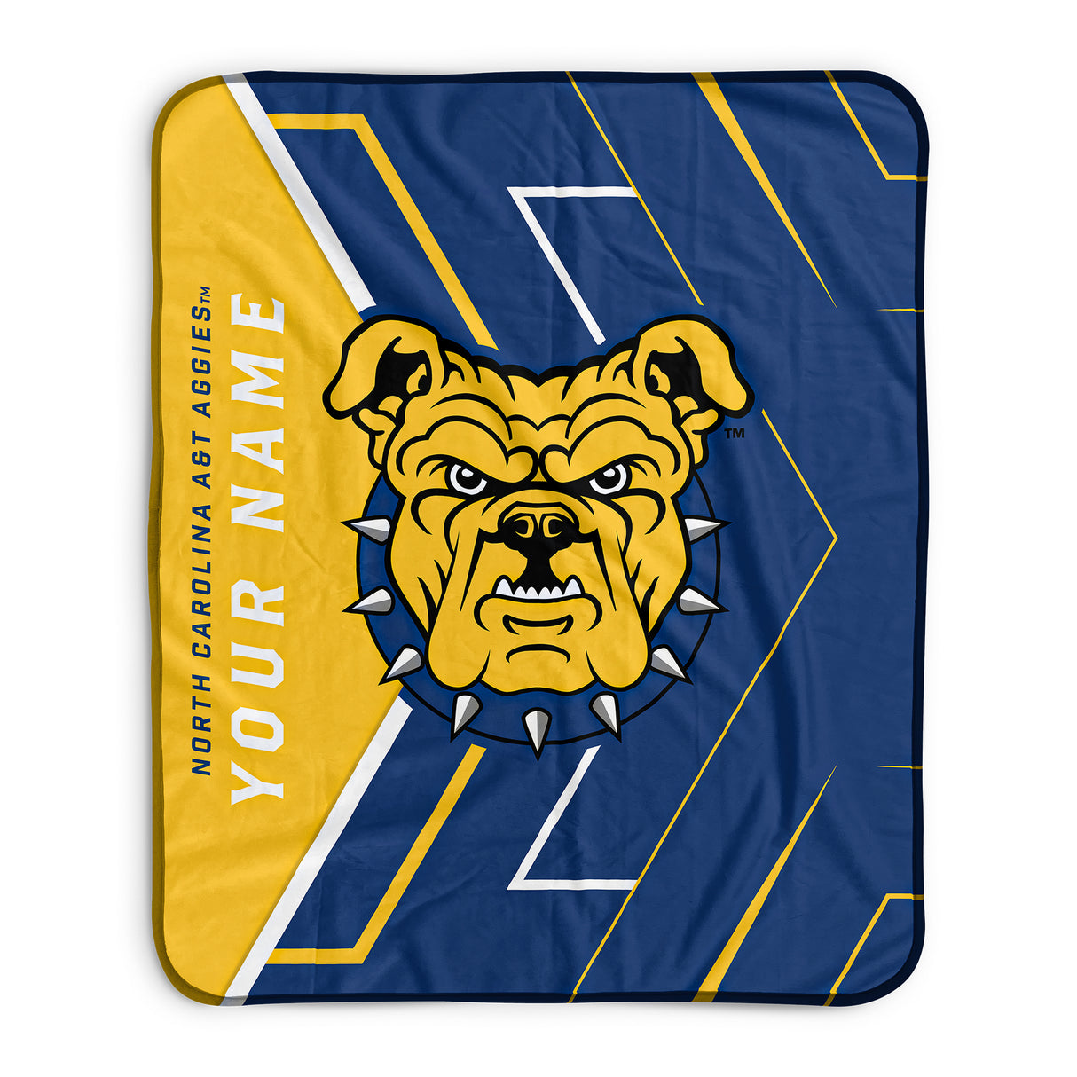 North Carolina A&T Aggies Glow Pixel Fleece Blanket | Personalized | Custom