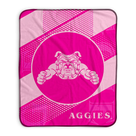 Pixsona North Carolina A&T Aggies Pink Motion Pixel Fleece Blanket