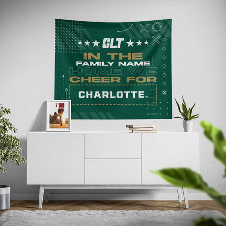 Pixsona North Carolina Charlotte 49ers Cheer Tapestry | Personalized | Custom