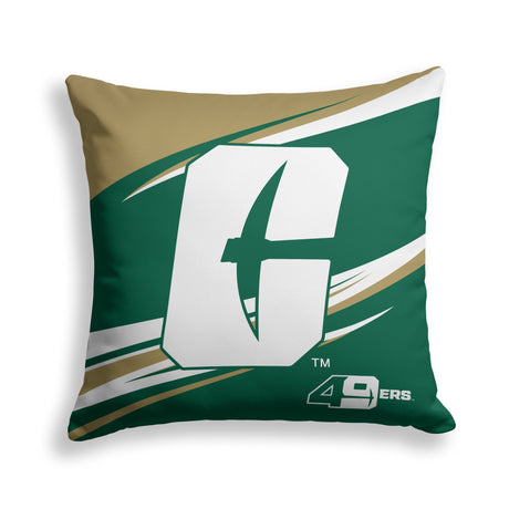 Pixsona North Carolina Charlotte 49ers Velocity Throw Pillow