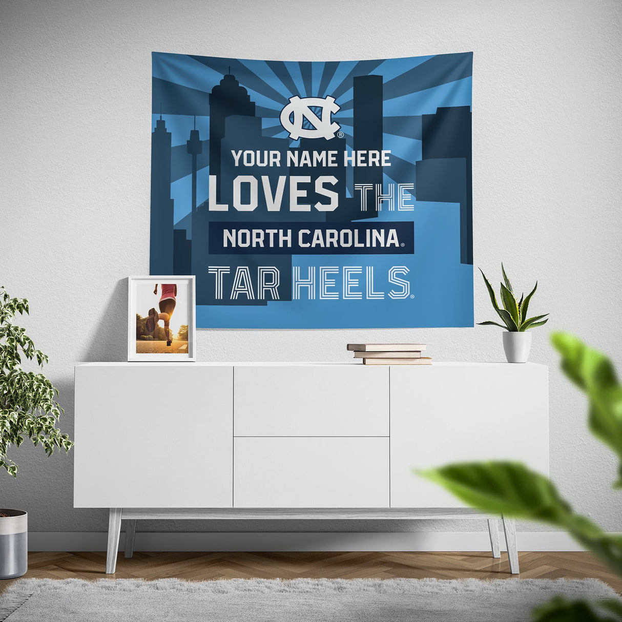 Pixsona North Carolina Tar Heels Skyline Tapestry | Personalized | Custom