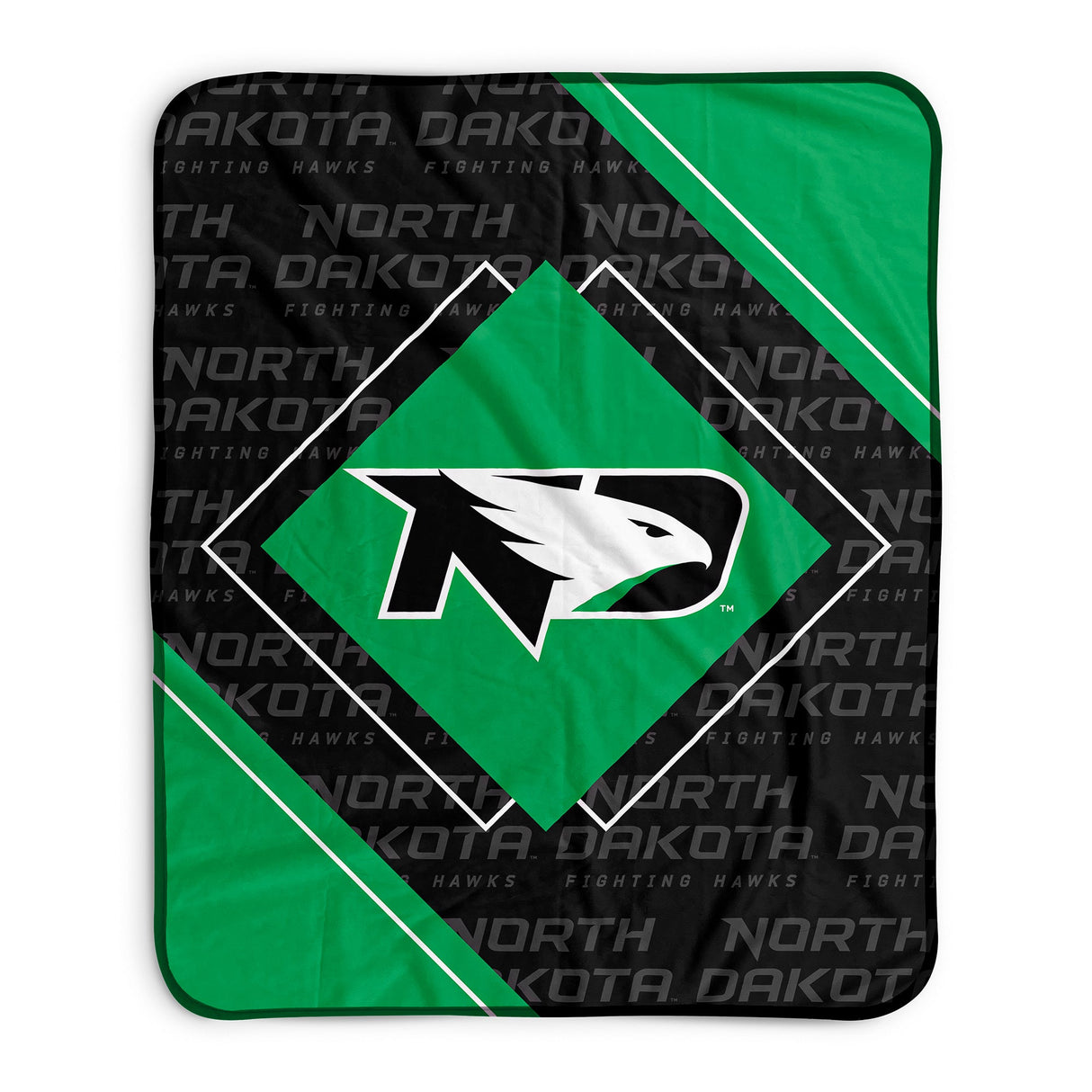 Pixsona North Dakota Fighting Hawks Boxed Pixel Fleece Blanket