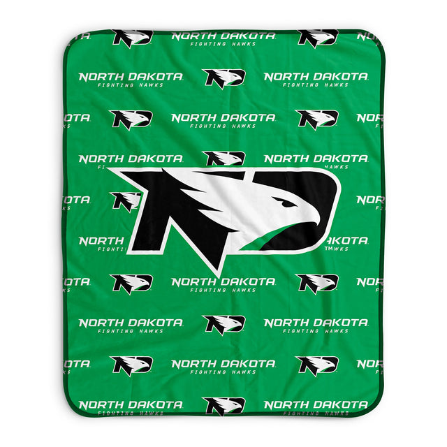 Pixsona North Dakota Fighting Hawks Repeat Pixel Fleece Blanket