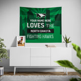 Pixsona North Dakota Fighting Hawks Skyline Tapestry | Personalized | Custom