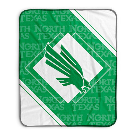 Pixsona North Texas Mean Green Boxed Pixel Fleece Blanket