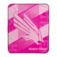 Pixsona North Texas Mean Green Pink Motion Pixel Fleece Blanket