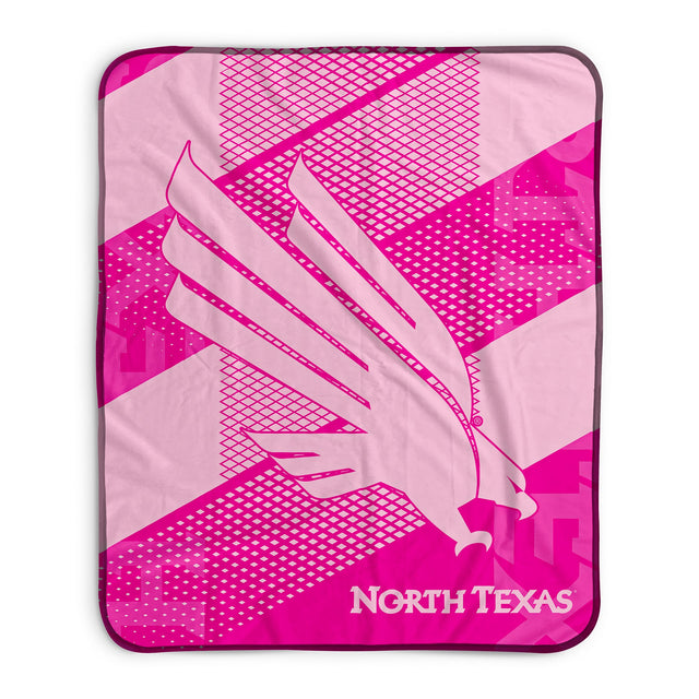 Pixsona North Texas Mean Green Pink Motion Pixel Fleece Blanket