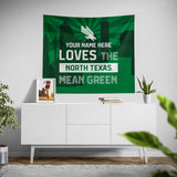 Pixsona North Texas Mean Green Skyline Tapestry | Personalized | Custom