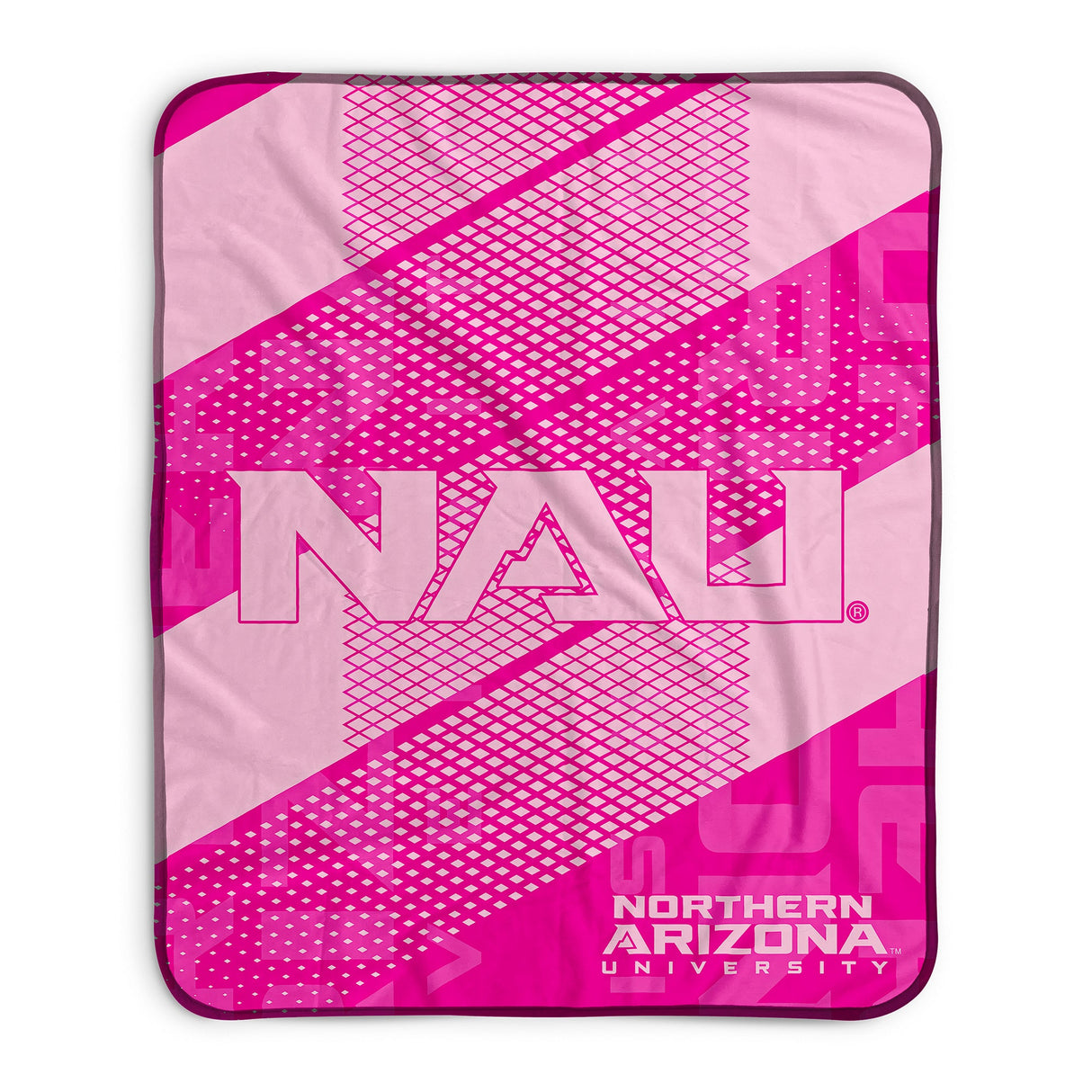 Pixsona Northern Arizona Lumberjacks Pink Motion Pixel Fleece Blanket