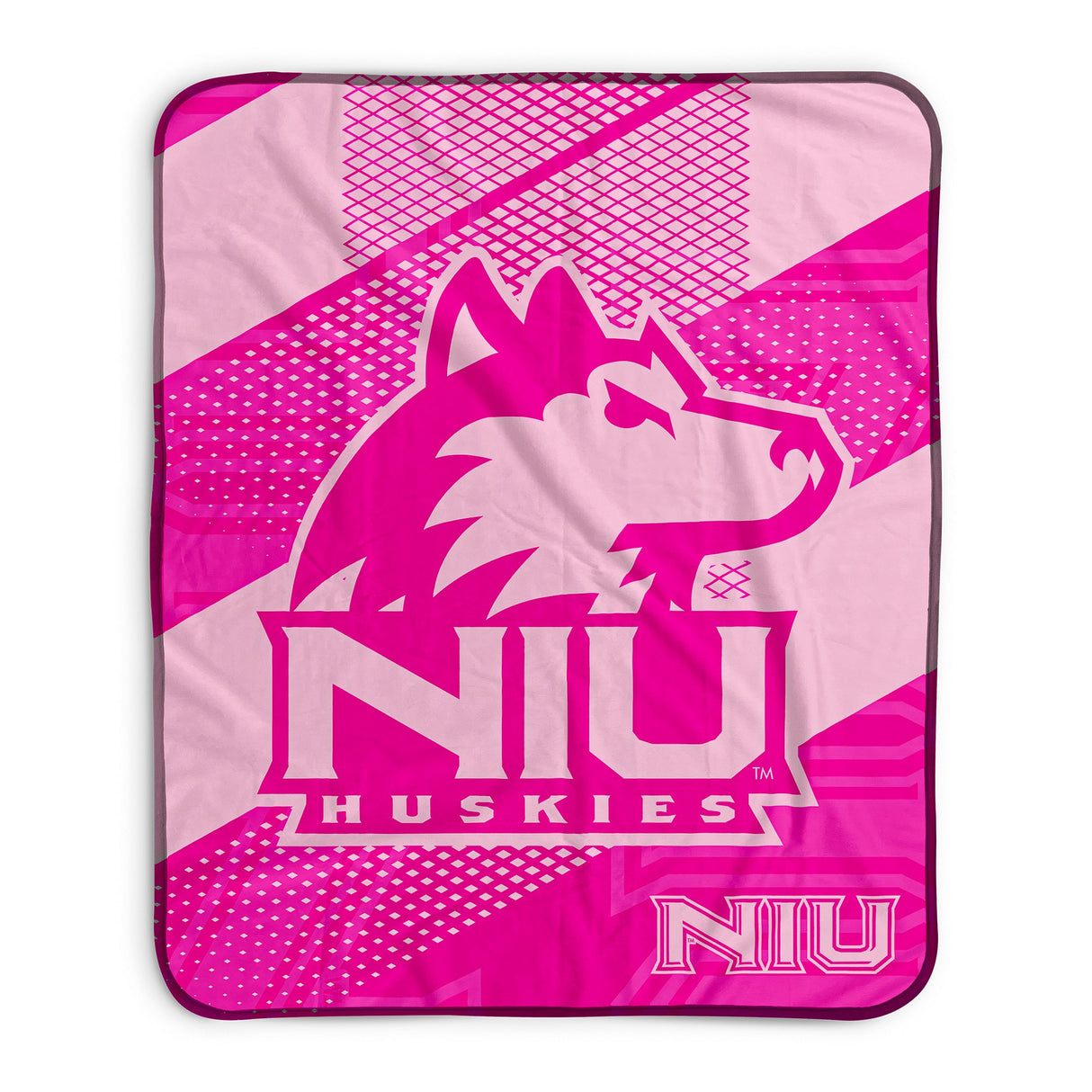 Pixsona Northern Illinois Huskies Pink Motion Pixel Fleece Blanket