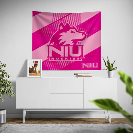 Pixsona Northern Illinois Huskies Pink Motion Tapestry