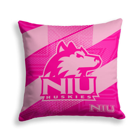 Pixsona Northern Illinois Huskies Pink Motion Throw Pillow