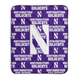 Pixsona Northwestern Wildcats Repeat Pixel Fleece Blanket