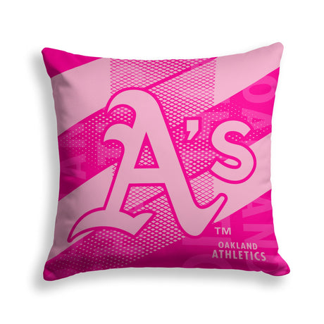 Pixsona Oakland Athletics Pink Motion Throw Pillow