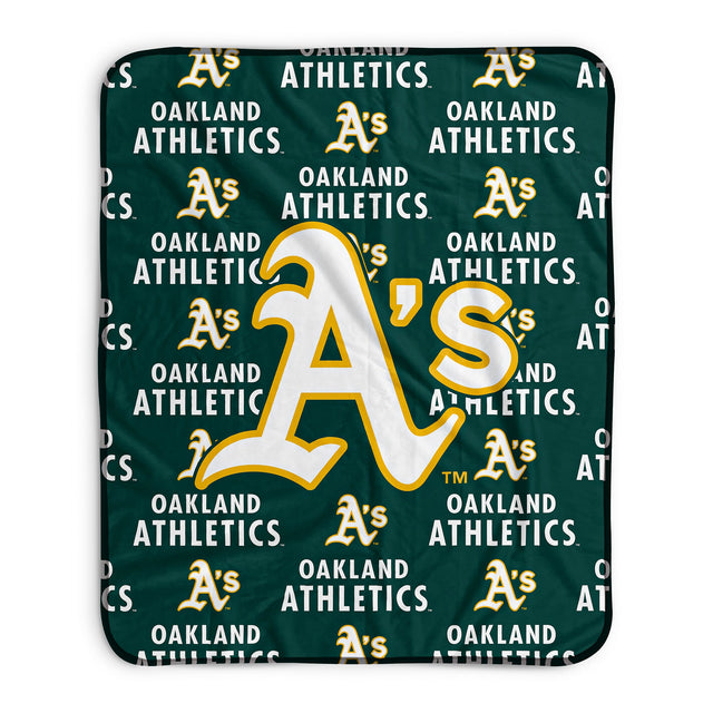 Pixsona Oakland Athletics Repeat Pixel Fleece Blanket