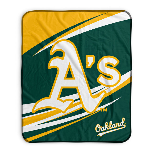 Pixsona Oakland Athletics Velocity Pixel Fleece Blanket