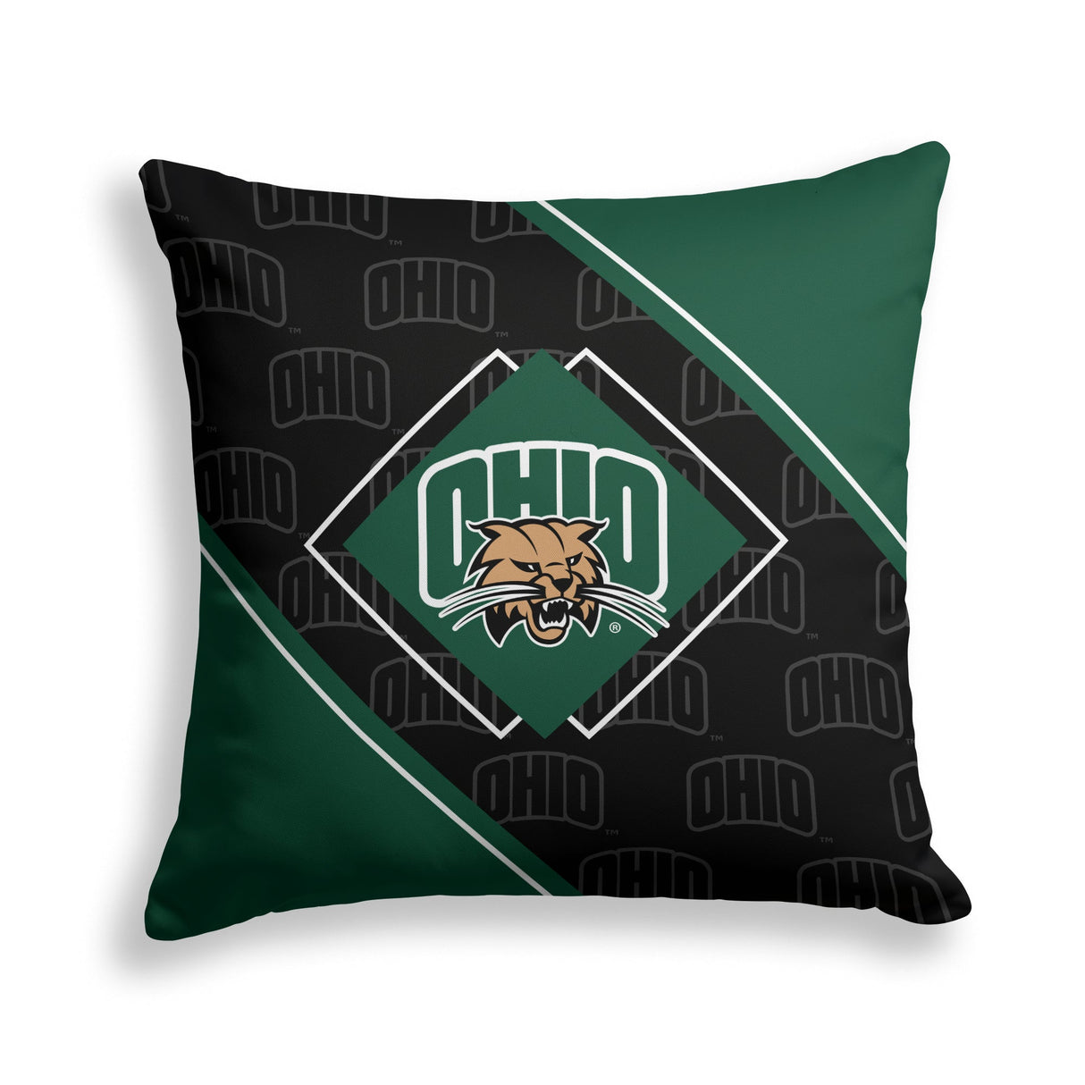 Pixsona Ohio Bobcats Boxed Throw Pillow