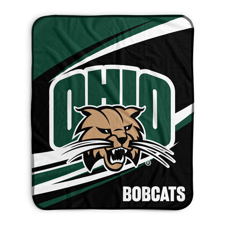 Pixsona Ohio Bobcats Velocity Pixel Fleece Blanket