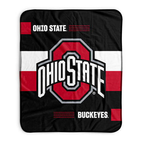 Pixsona Ohio State Buckeyes Dash Pixel Fleece Blanket