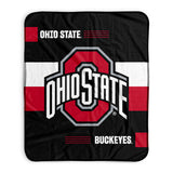 Pixsona Ohio State Buckeyes Dash Pixel Fleece Blanket