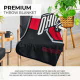 Pixsona Ohio State Buckeyes Dash Pixel Fleece Blanket