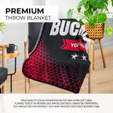 Pixsona Ohio State Buckeyes Vertex Pixel Fleece Blanket | Personalized | Custom