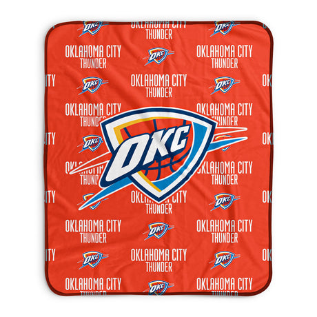 Pixsona Oklahoma City Thunder Repeat Pixel Fleece Blanket