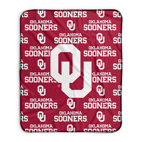 Pixsona Oklahoma Sooners Repeat Pixel Fleece Blanket