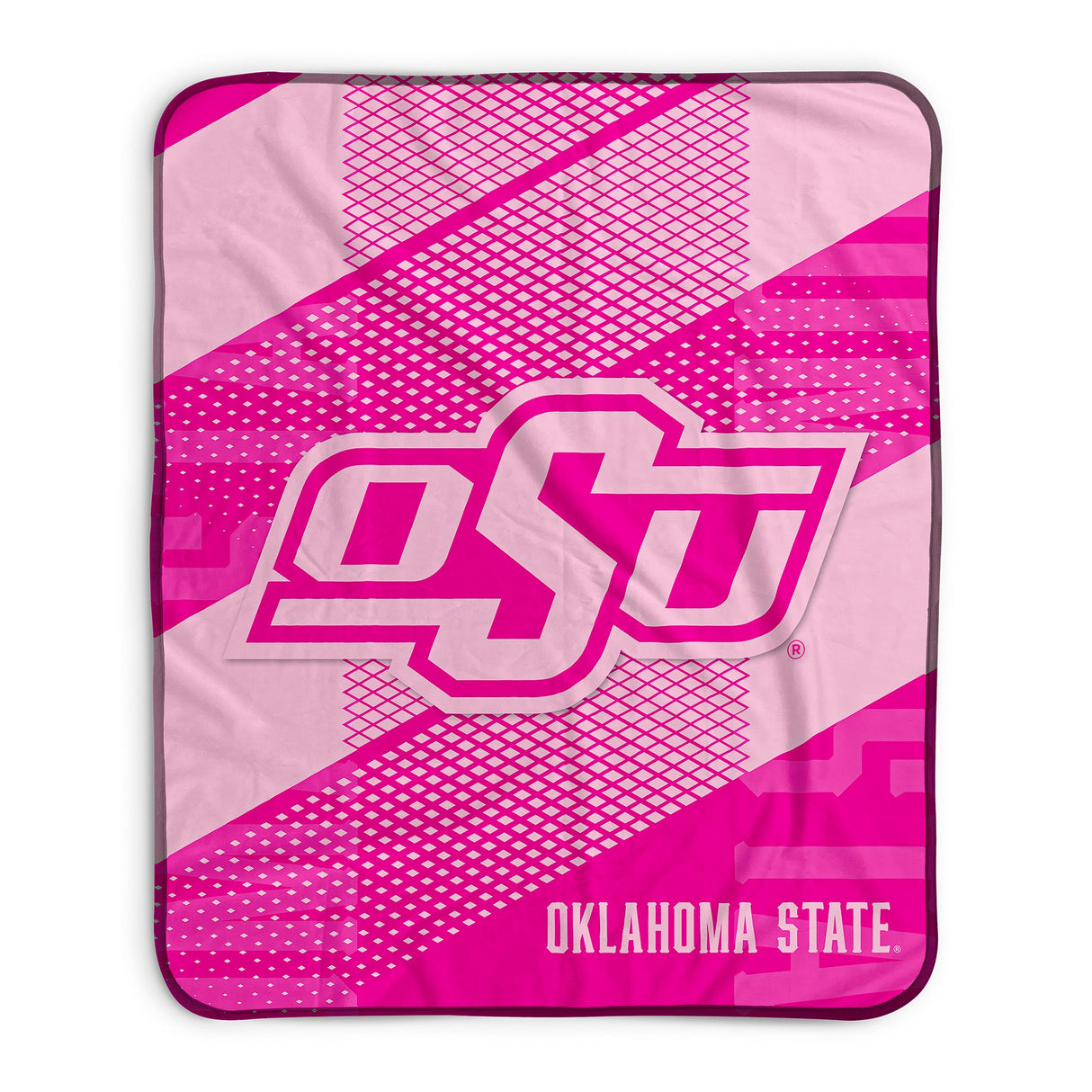 Pixsona Oklahoma State Cowboys Pink Motion Pixel Fleece Blanket