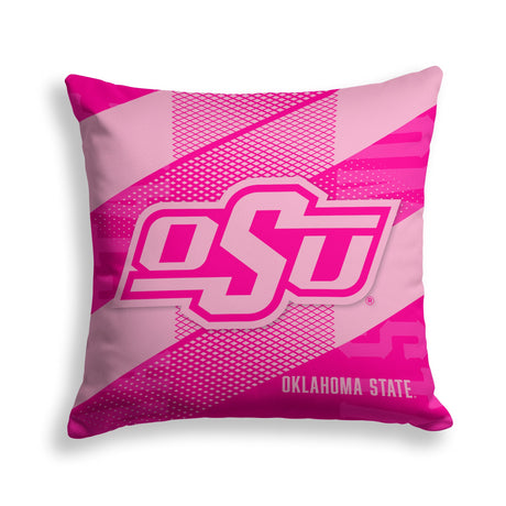 Pixsona Oklahoma State Cowboys Pink Motion Throw Pillow