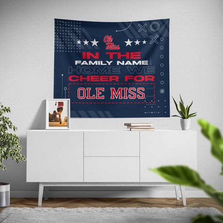 Pixsona Ole Miss Rebels Cheer Tapestry | Personalized | Custom