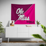 Pixsona Ole Miss Rebels Pink Implosion Tapestry | Personalized | Custom