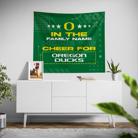 Pixsona Oregon Ducks Cheer Tapestry | Personalized | Custom