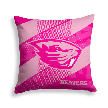 Pixsona Oregon State Beavers Pink Motion Throw Pillow