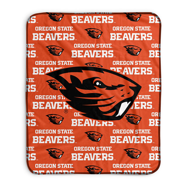 Pixsona Oregon State Beavers Repeat Pixel Fleece Blanket