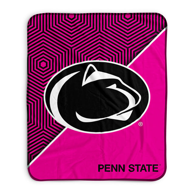 Pixsona Penn State Nittany Lions Pink Implosion Pixel Fleece Blanket