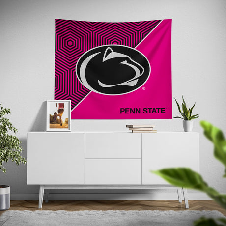 Pixsona Penn State Nittany Lions Pink Implosion Tapestry