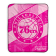 Pixsona Philadelphia 76ers Pink Motion Pixel Fleece Blanket