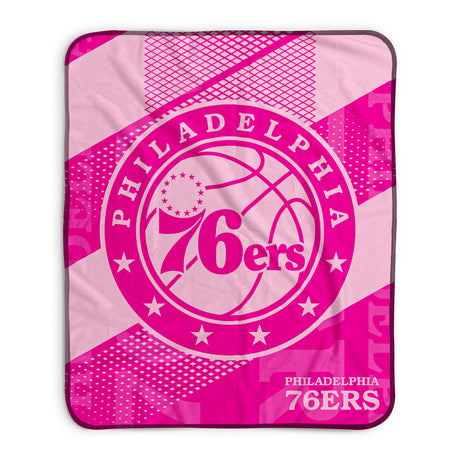 Pixsona Philadelphia 76ers Pink Motion Pixel Fleece Blanket