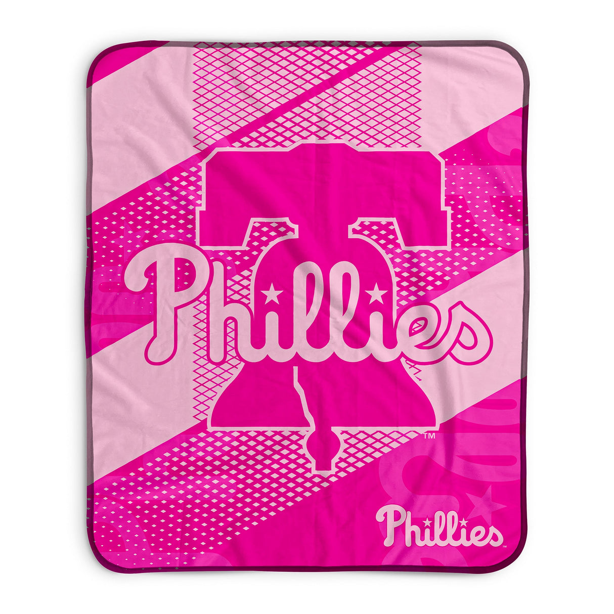 Pixsona Philadelphia Phillies Pink Motion Pixel Fleece Blanket