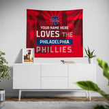 Pixsona Philadelphia Phillies Skyline Tapestry | Personalized | Custom