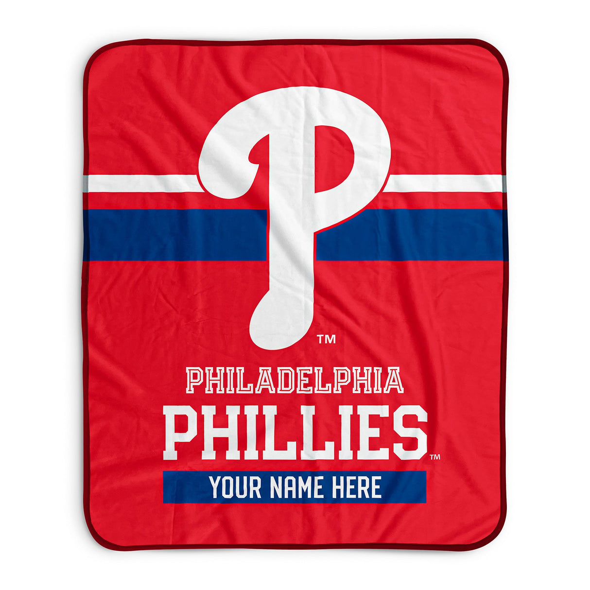 Pixsona Philadelphia Phillies Stripes Pixel Fleece Blanket | Personalized | Custom