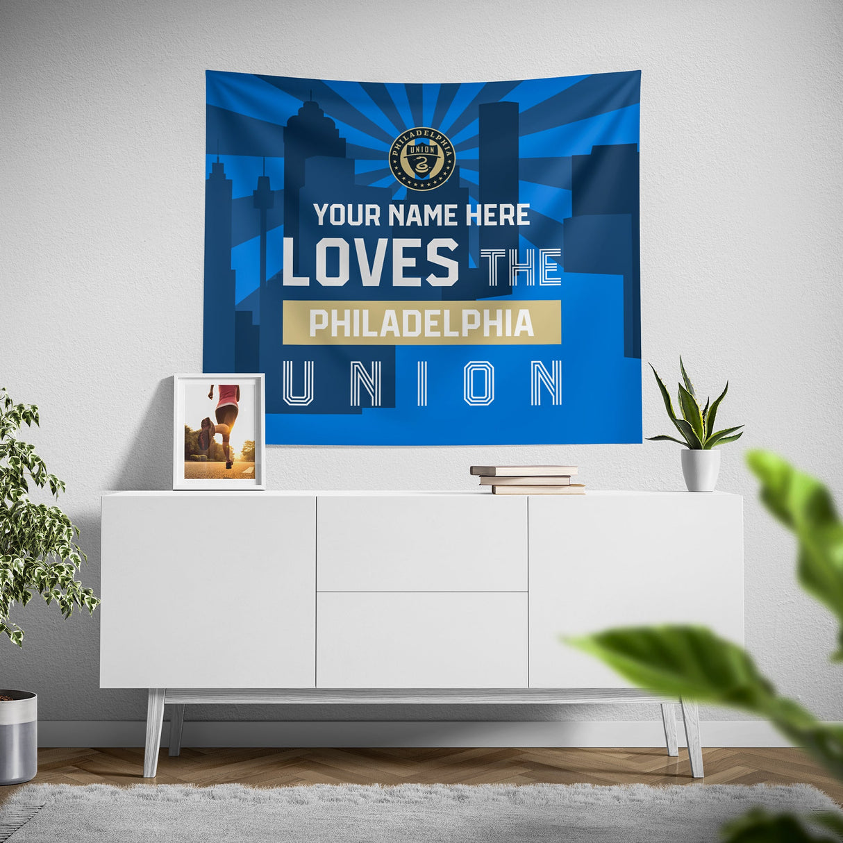 Pixsona Philadelphia Union Skyline Tapestry | Personalized | Custom