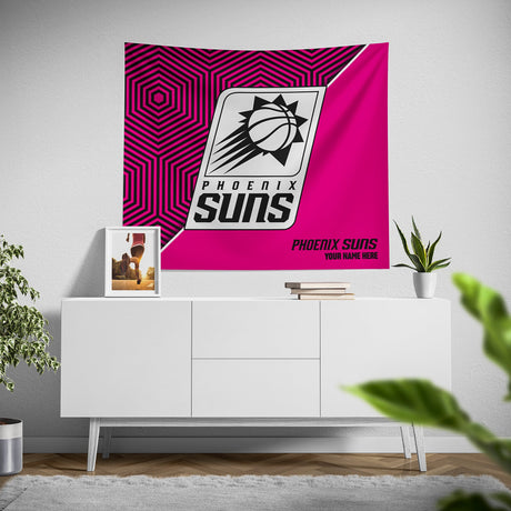 Pixsona Phoenix Suns Pink Implosion Tapestry | Personalized | Custom